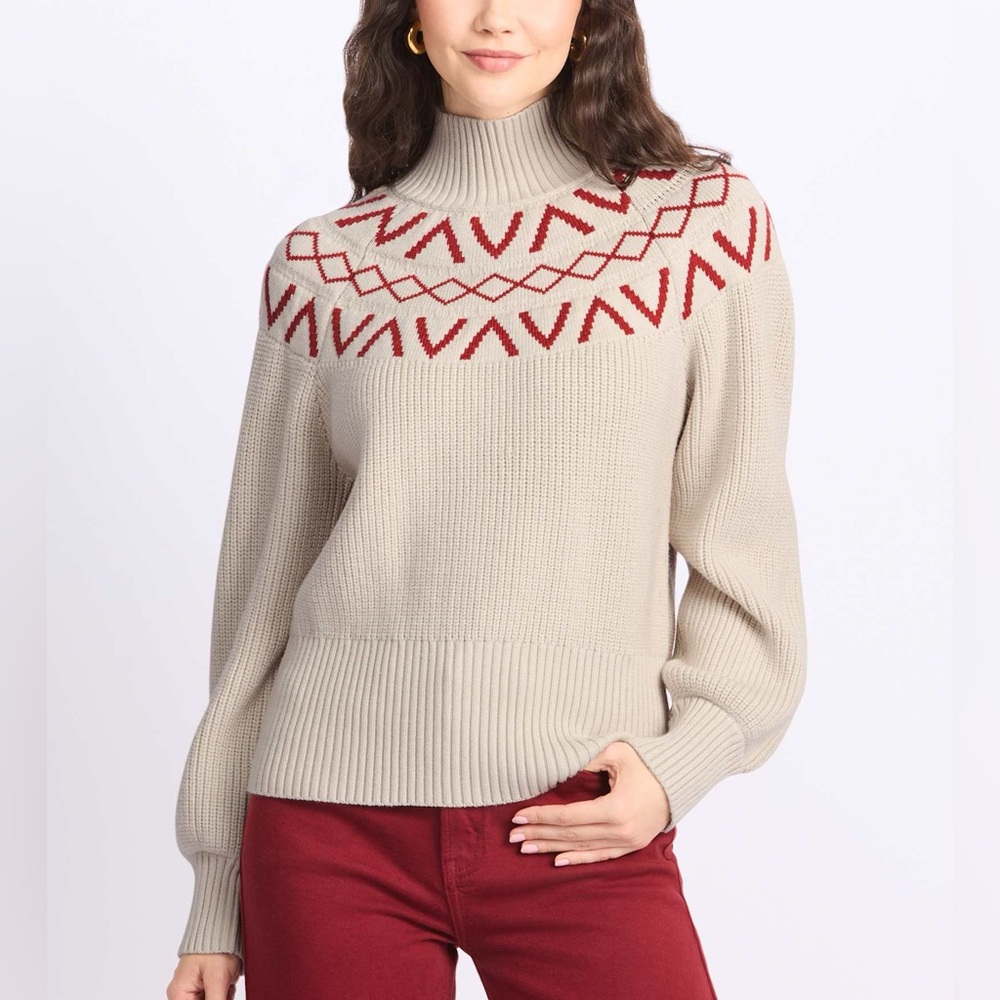 Loft Marcie Fairisle Yoke Knit Sweater